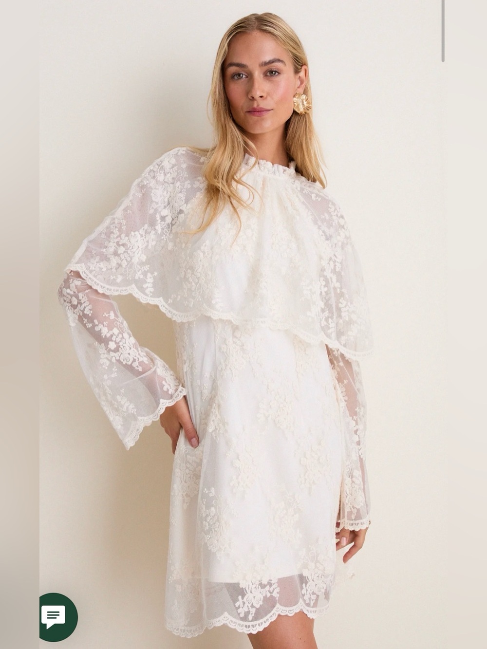 Tuckernuck Cream Lace Collar Annabel Mini Dress